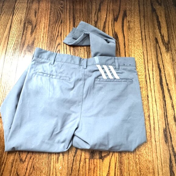Adidas 3-Stripe Performance Men's Golf Pants Dark Grey Slate Size 30x30 - Picture 4 of 6